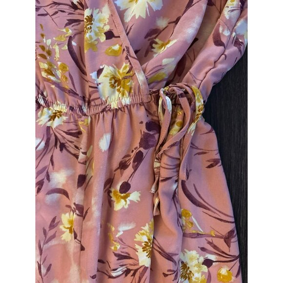 B.O.G Collective Floral Pink V-Neck Jumpsuit Size M - Picture 4 of 8